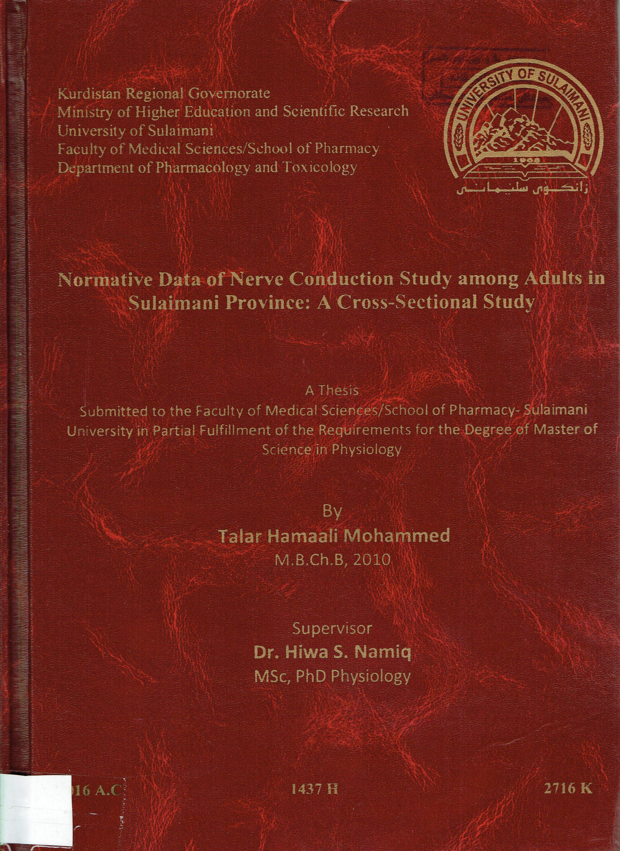 "normative  data of nerve conduction study among aduits I sulaimani province across sectional study 

"
