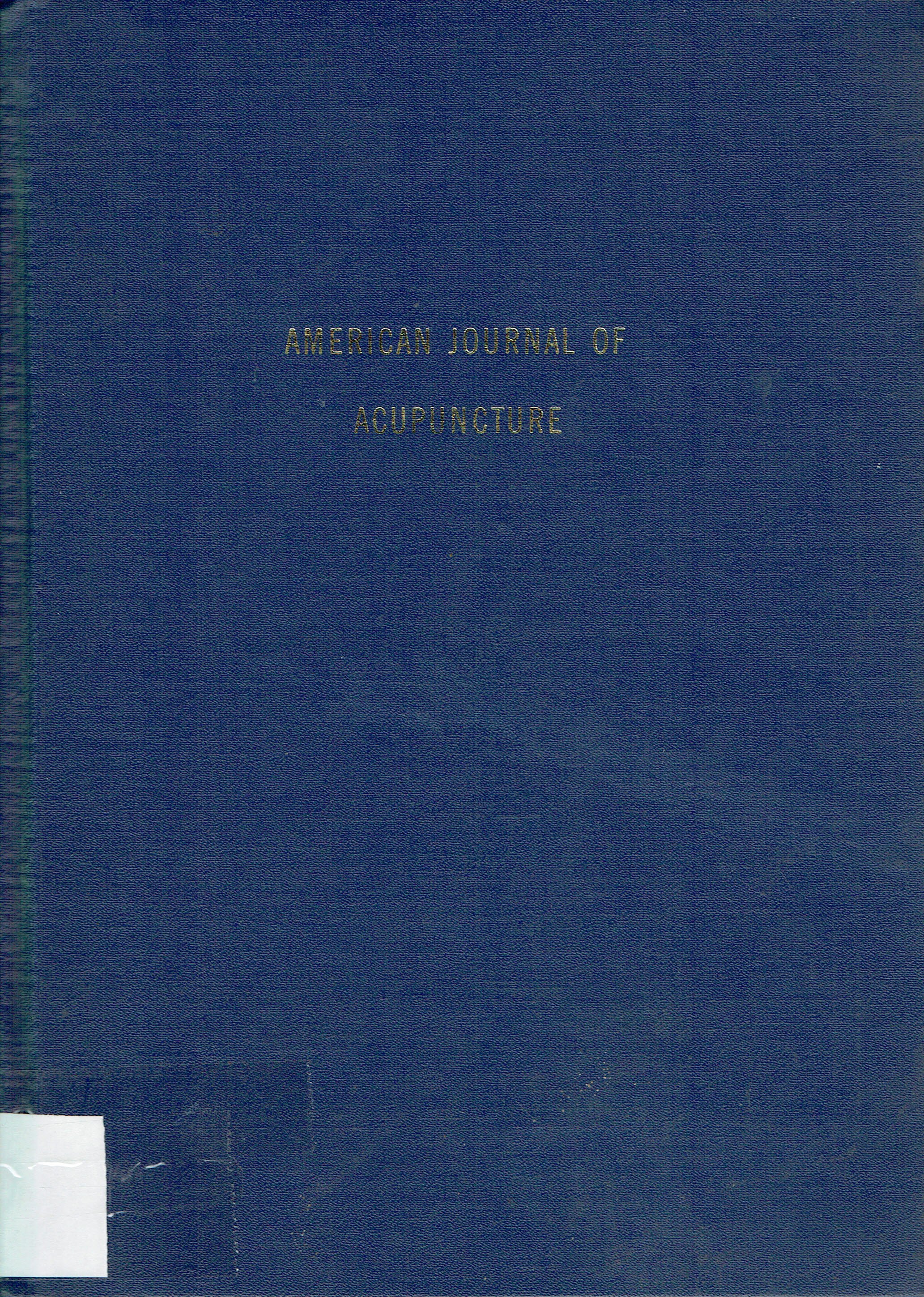 AMERICAN JOURNAL OF ACUPUNCTURE